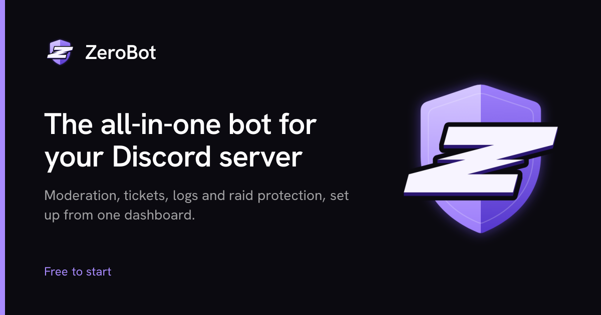 ZeroBot: build and run your Discord server